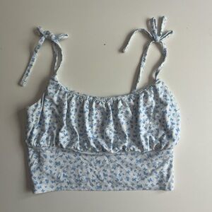 Blue Floral Women's Top
